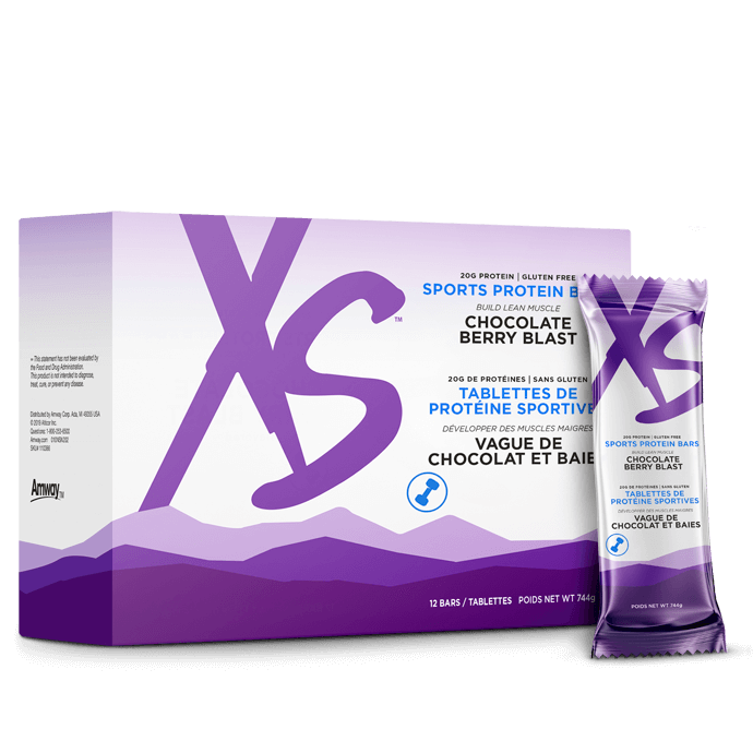 XS™ Tablettes de protéines sportives – Vague de chocolat et baies
