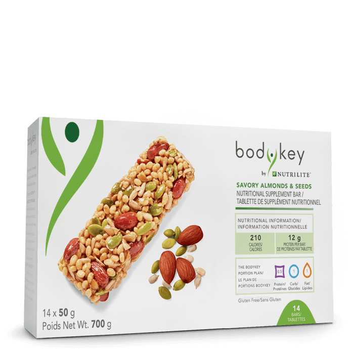 BodyKey by Nutrilite™ Tablettes de supplément nutritionnel – Amandes savoureuses et graines