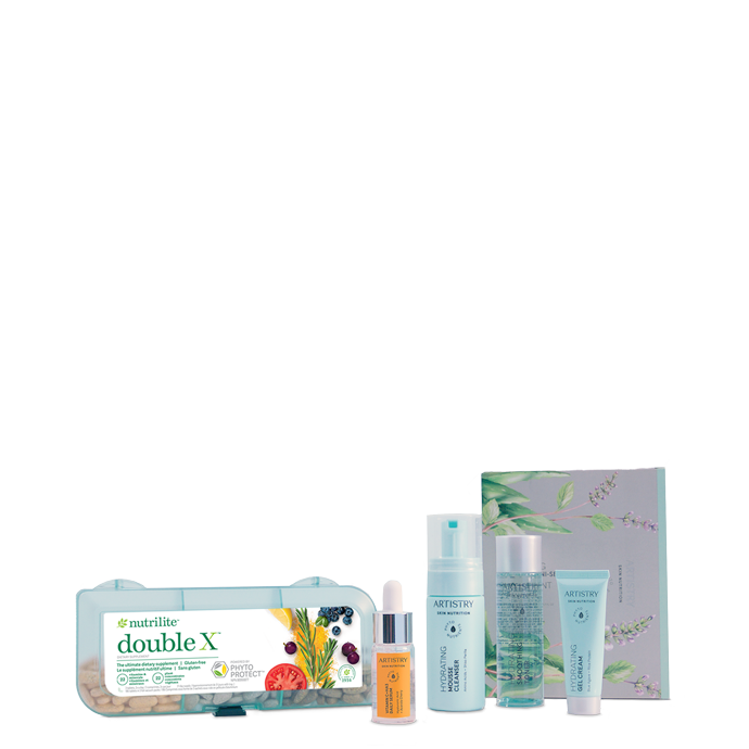 Inner + Outer Beauty Duo with Mini Hydrating Skin Care Set