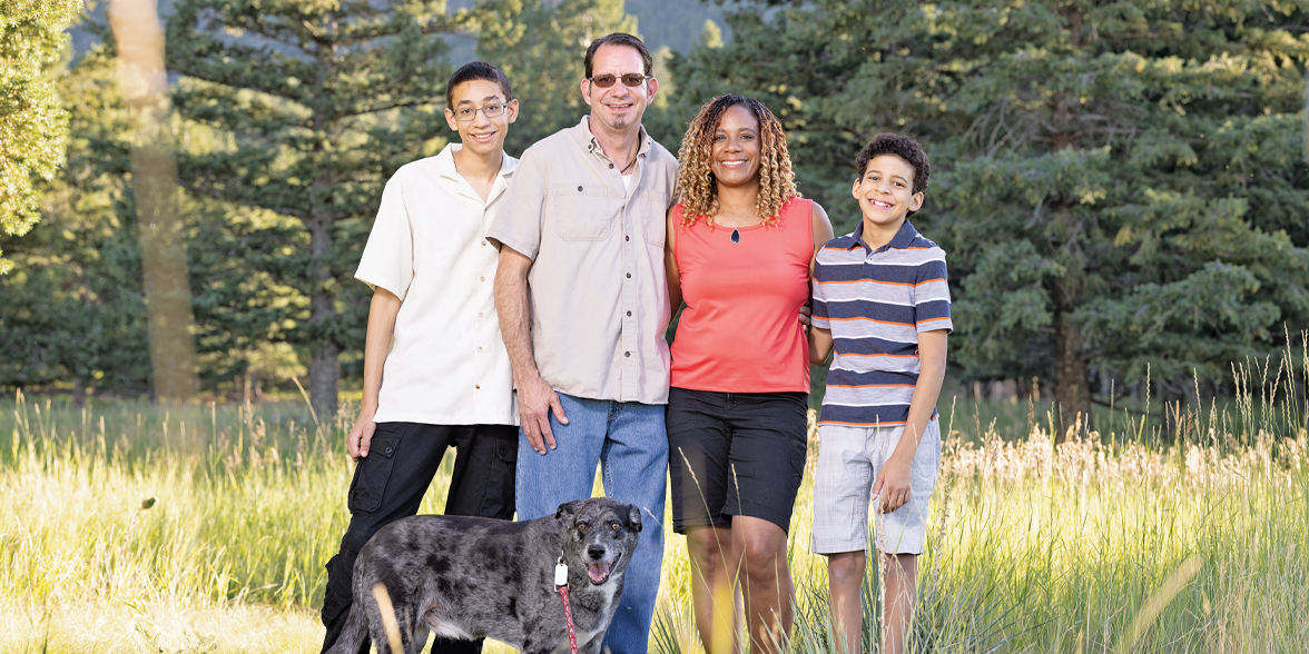 Rochelle Kimbrell est pris en photo avec sa famille.